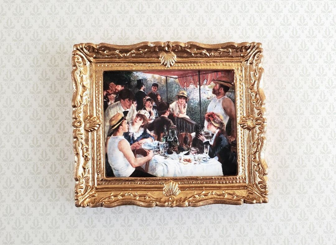 Dollhouse Miniature Renoir Luncheon of the Boating Party Frame Print 1:12 Scale - Miniature Crush