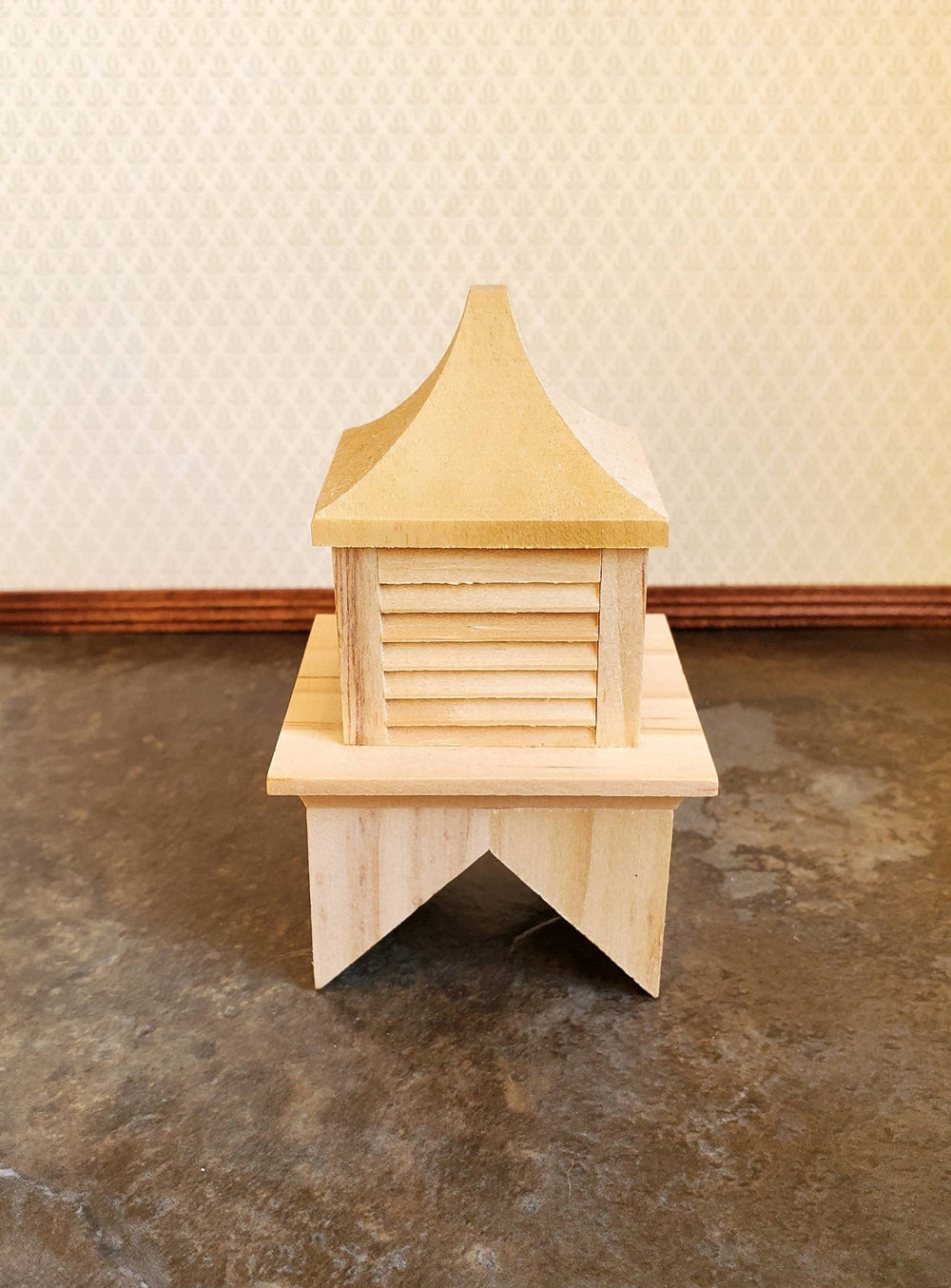 Dollhouse Miniature Roof Cupola Wood Houseworks 1:12 Scale 45 Degree Pitch Roof - Miniature Crush
