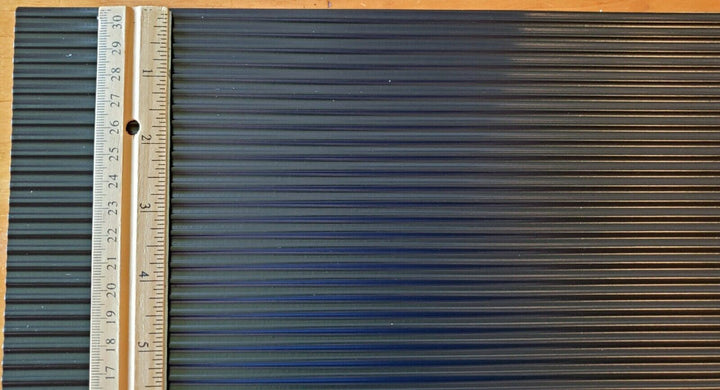 Dollhouse Miniature Roof Panel Black Corrugated Plastic 1:12 Scale Roofing - Miniature Crush