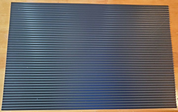 Dollhouse Miniature Roof Panel Black Corrugated Plastic 1:12 Scale Roofing - Miniature Crush