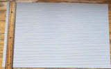 Dollhouse Miniature Roof Panel Light Gray Corrugated Plastic 1:12 Scale Roofing - Miniature Crush