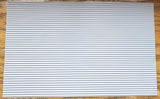 Dollhouse Miniature Roof Panel Light Gray Corrugated Plastic 1:12 Scale Roofing - Miniature Crush