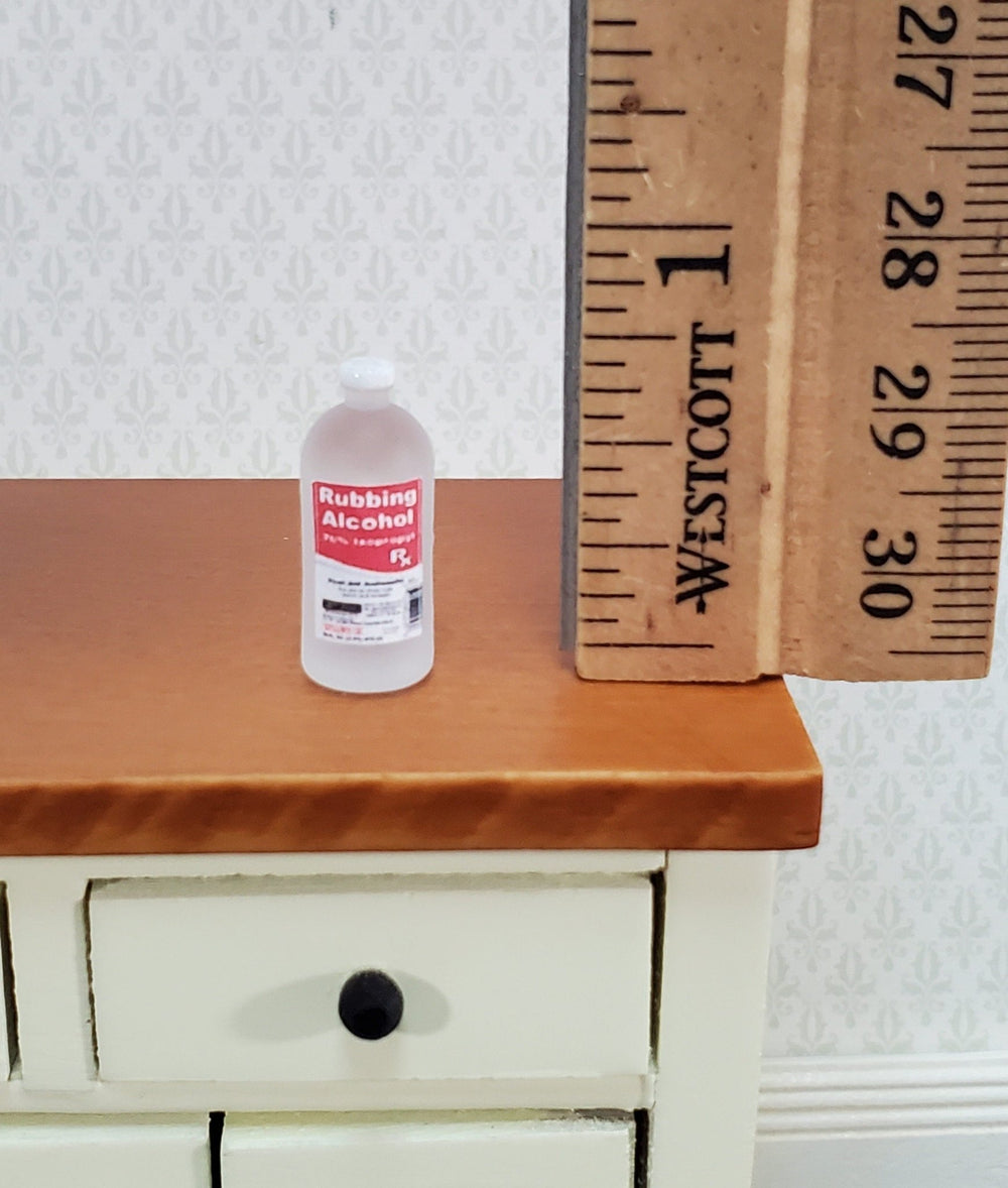 Dollhouse Miniature Rubbing Alcohol Bottle Modern Style 1:12 Scale Medicine - Miniature Crush