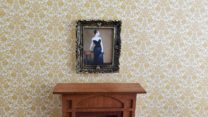 Dollhouse Miniature Sargent Portrait of Madame X Print on Canvas 1:12 Scale Handmade - Miniature Crush