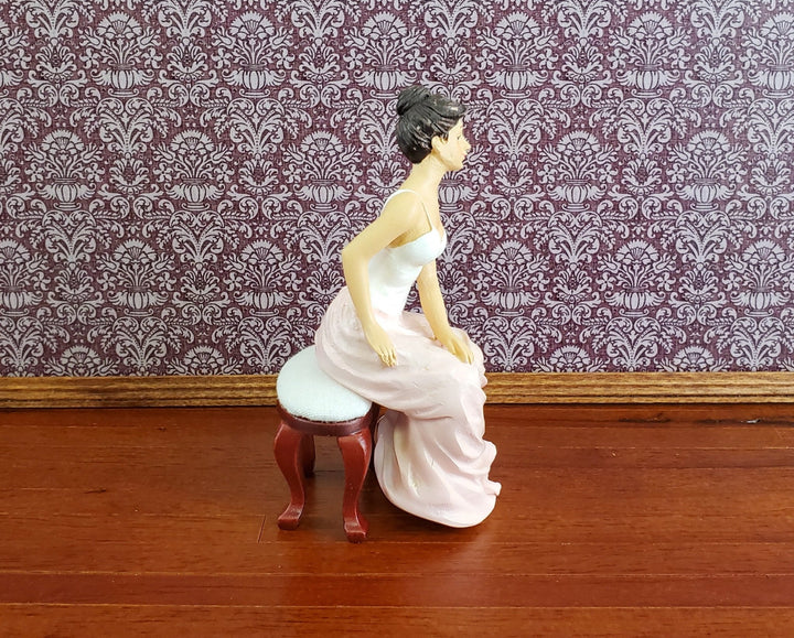 Dollhouse Miniature Seated Victorian Lady in Corset Resin 1:12 Scale SMALL Petite - Miniature Crush