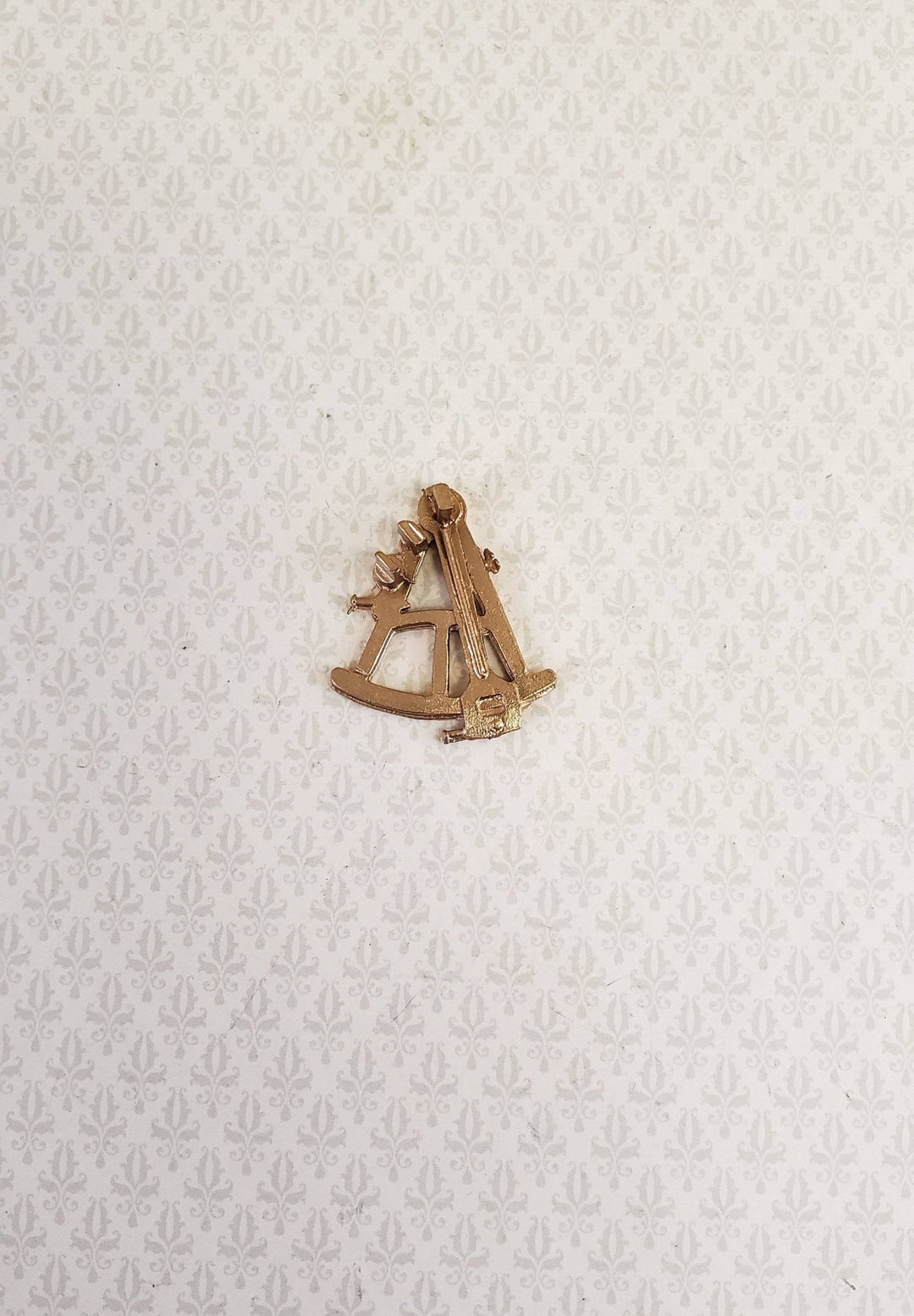 Dollhouse Miniature Sextant Gold Metal 1:12 Scale Decoration Hand Painted - Miniature Crush