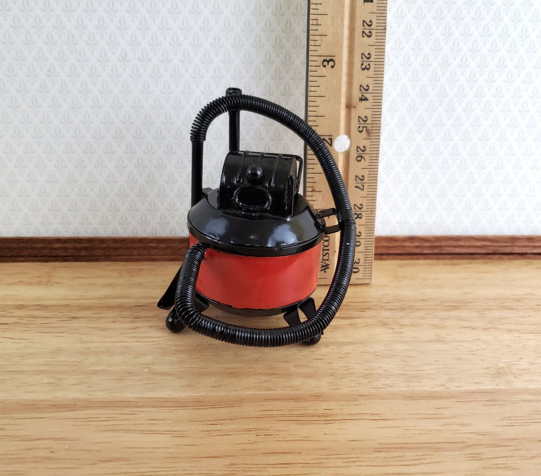 Dollhouse Miniature Shop Vac Vacuum (Large) Black & Red Metal 1:12 Scale Garage - Miniature Crush