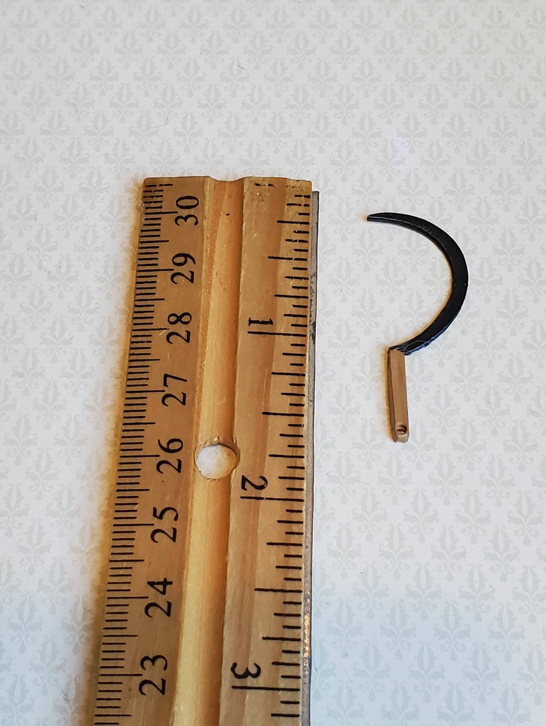 Dollhouse Miniature Sickle Reaping Hook Farm Harvesting Tool 1:12 Scale Metal - Miniature Crush