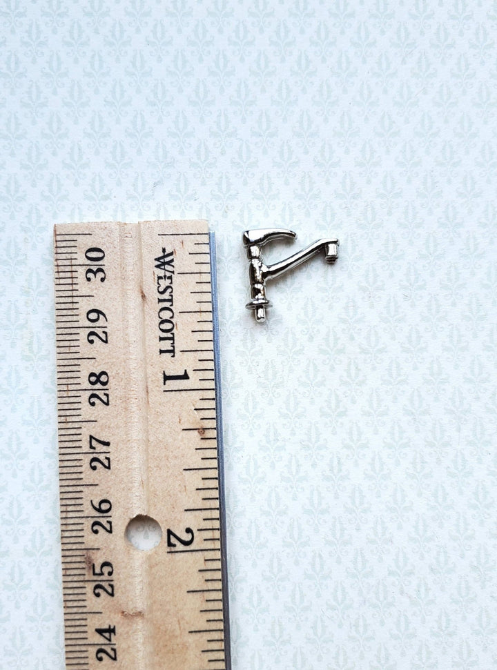 Dollhouse Miniature Silver Faucet Tap for Kitchen or Bathroom Sink 1:12 Scale - Miniature Crush