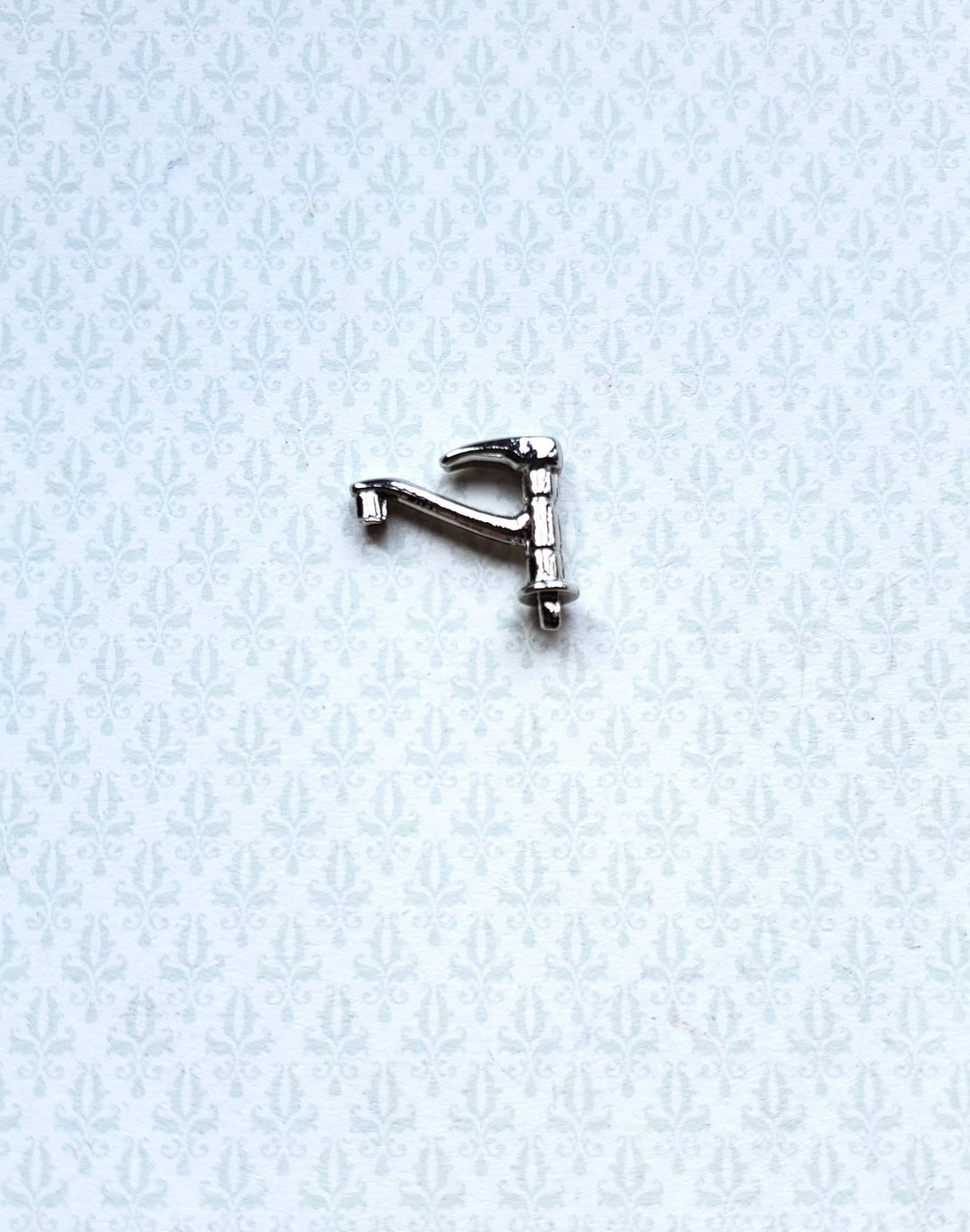 Dollhouse Miniature Silver Faucet Tap for Kitchen or Bathroom Sink 1:12 Scale - Miniature Crush
