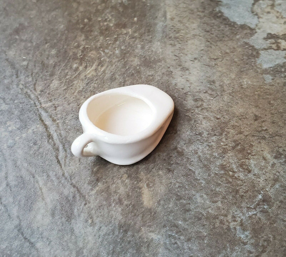 Dollhouse Miniature Slipper Bedpan Chamber Pot 1:12 Scale White Ceramic - Miniature Crush