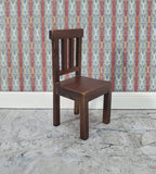 Dollhouse Miniature Small Chair Dark Walnut Wood 1:12 Scale 3 1/8" tall - Miniature Crush