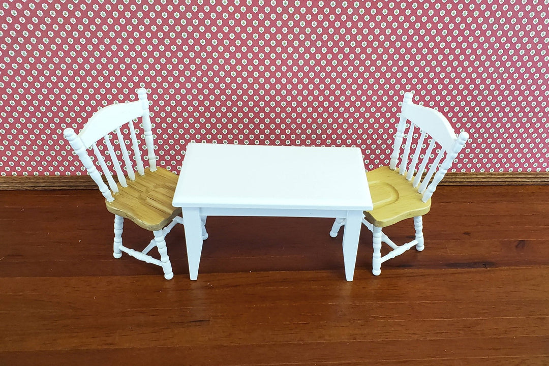 Dollhouse Miniature Small Kitchen or Dining Room Table White 1:12 Scale Furniture - Miniature Crush
