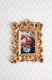 Dollhouse Miniature Small Picture Frame Fancy Gold for Paintings 1:12 Scale B0432 - Miniature Crush