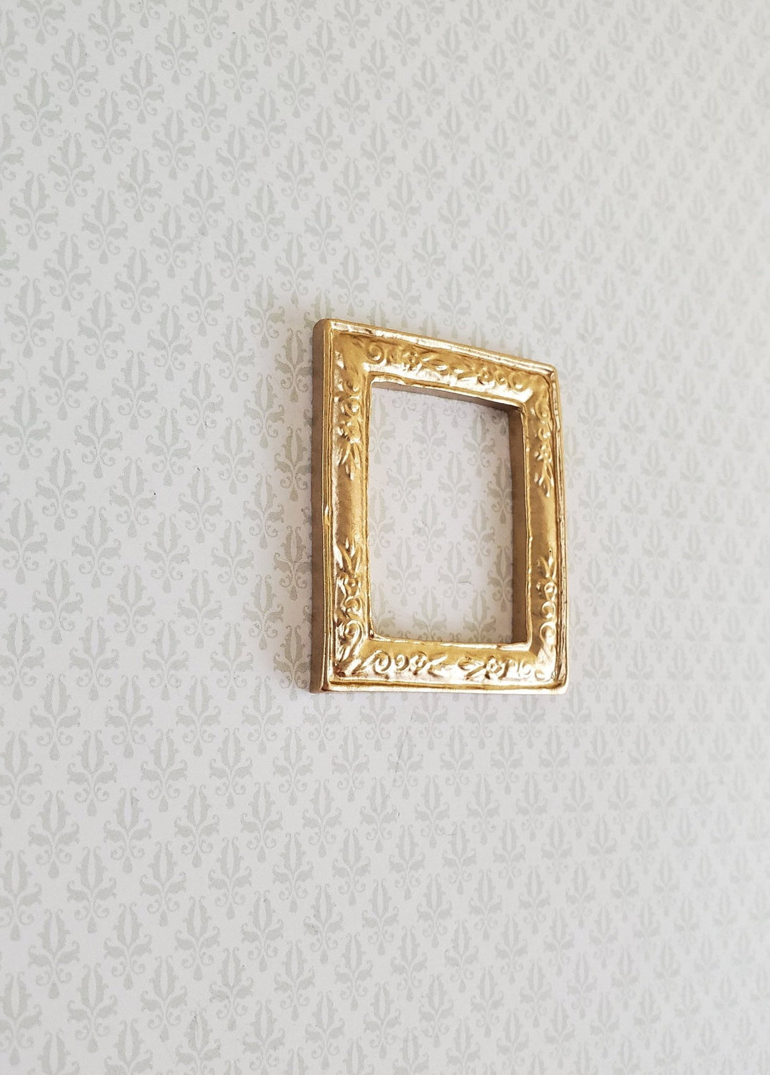 Dollhouse Miniature Small Picture Frame Gold for Paintings 1:12 Scale - Miniature Crush