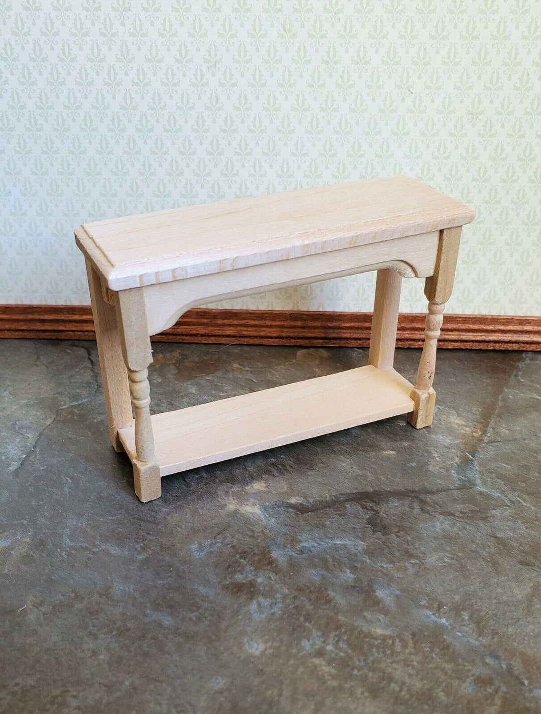 Dollhouse Miniature Small Side or Sofa Table Unfinished 1:12 Scale Wood Furniture - Miniature Crush