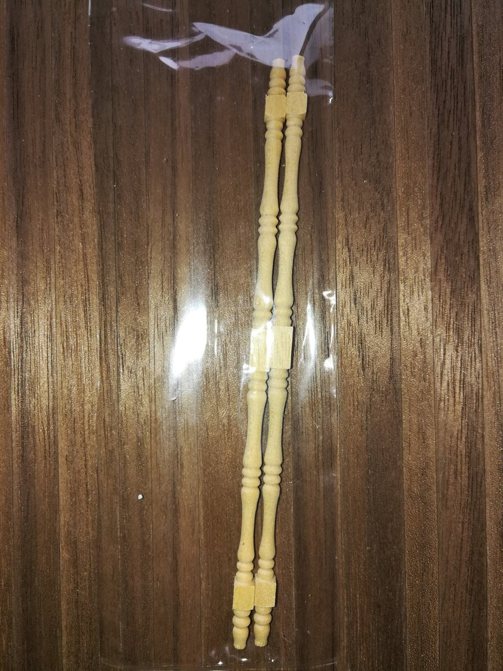 Dollhouse Miniature Spindles Tall Wood for Building 2 Pieces 1:12 Scale 4 3/4" Long - Miniature Crush