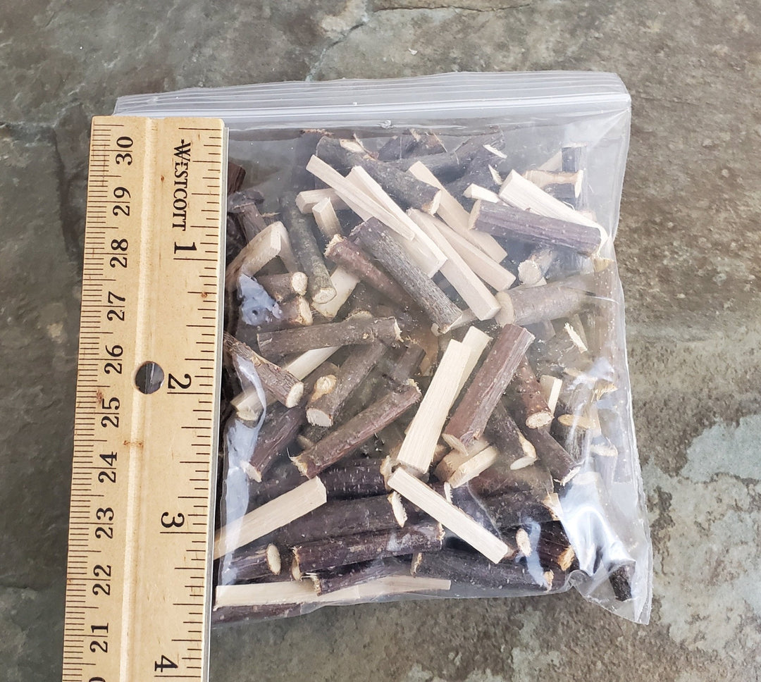 Dollhouse Miniature Split Logs Kindling for Fireplace Firewood 1:12 Scale - Miniature Crush