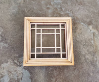 Dollhouse Miniature Square Window Prairie Style fits 2.5" opening 1:12 Scale