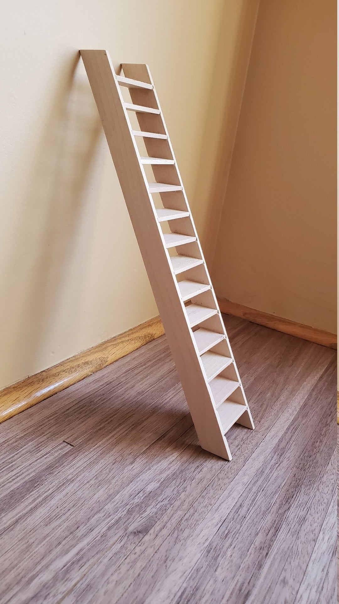 Doll House 12th Scale Wooden Ladder British Made 6 1/2 