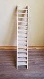 Dollhouse Miniature Stairs Stairway Simple Tall Narrow Wood Unfinished 1:12 Scale 10" x 2" - Miniature Crush