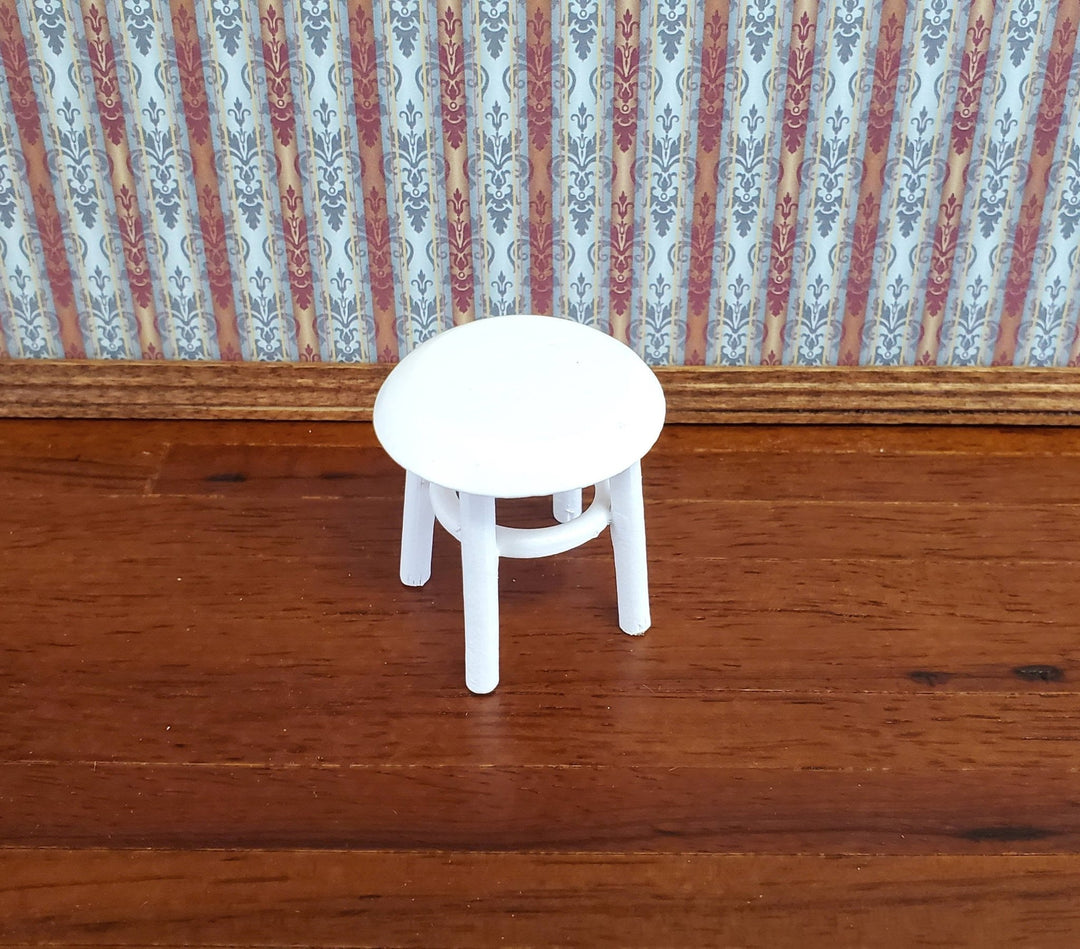 Dollhouse Miniature Step Stool Short White Wood 1:12 Scale Furniture 1 1/2" - Miniature Crush