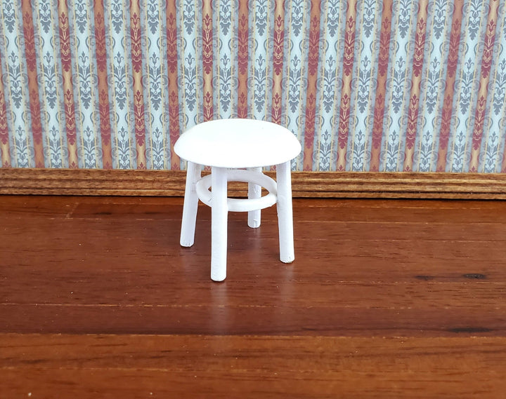 Dollhouse Miniature Step Stool Short White Wood 1:12 Scale Furniture 1 1/2" - Miniature Crush