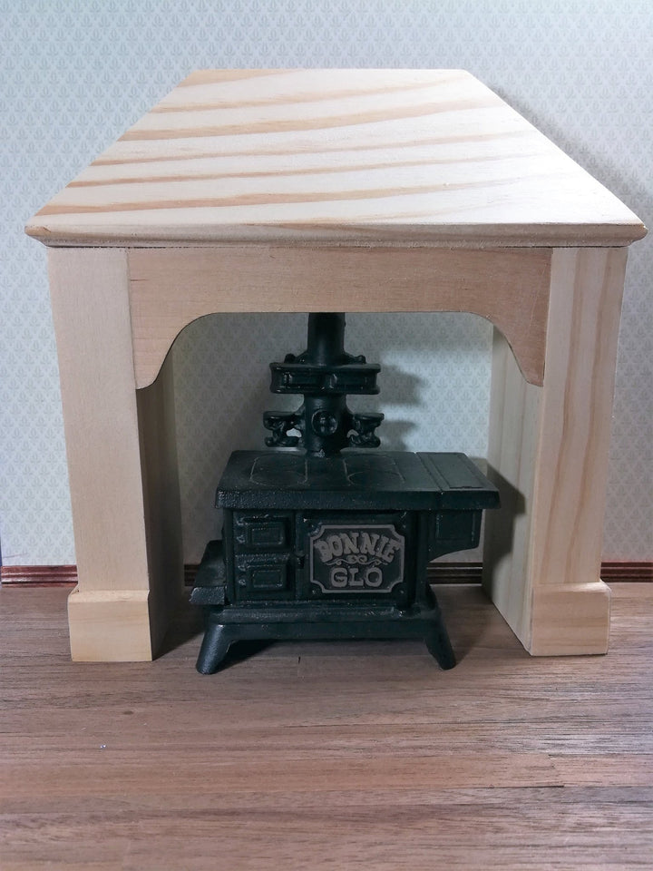 Dollhouse Miniature Stove Surround Large Kitchen Unfinished DIY 1:12 Scale - Miniature Crush