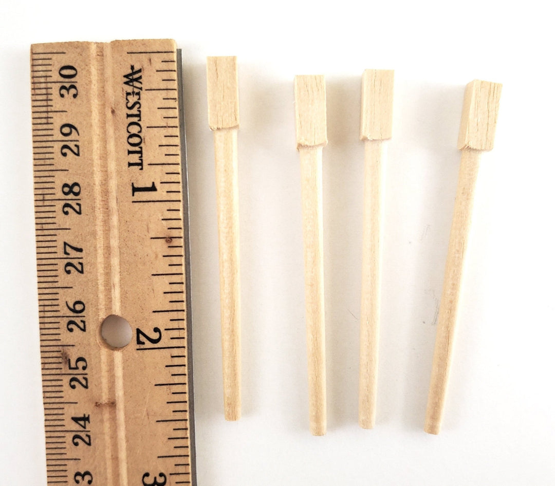 Dollhouse Miniature Table Legs Basic Wood 4 Pieces 1:12 Scale 2 1/2" Long Houseworks 12010 - Miniature Crush