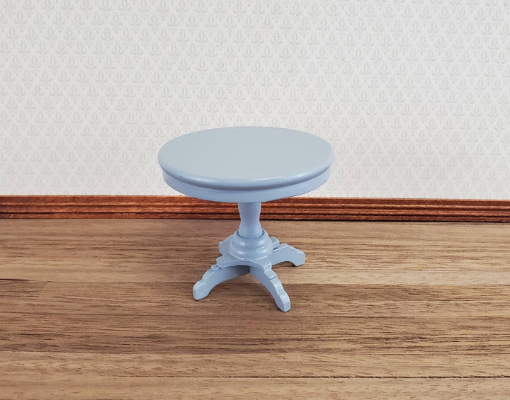 Dollhouse Miniature Table Small Round Side or End Table Gray 1:12 Scale Furniture - Miniature Crush