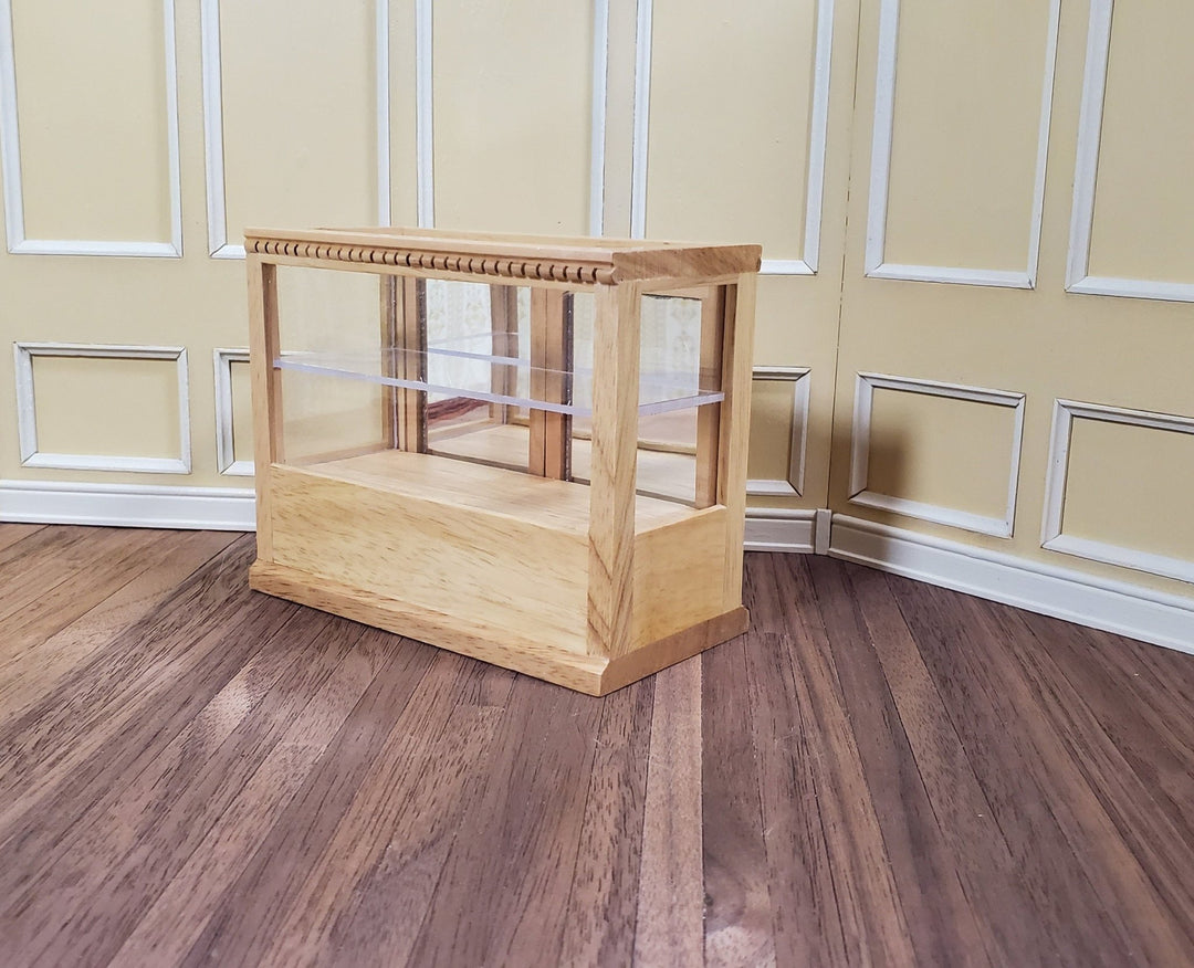 Dollhouse Miniature Tall Display Counter for Bakery Store or Shop 1:12 Scale Furniture Light Oak - Miniature Crush