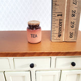 Dollhouse Miniature Terra Cotta TEA Jar Bin with Cork Top 1:12 Scale Handmade Kitchen - Miniature Crush