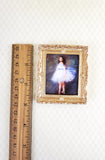 Dollhouse Miniature The Dancer Ballerina by Renoir Framed Print 1:12 Scale Gold Frame Handmade - Miniature Crush