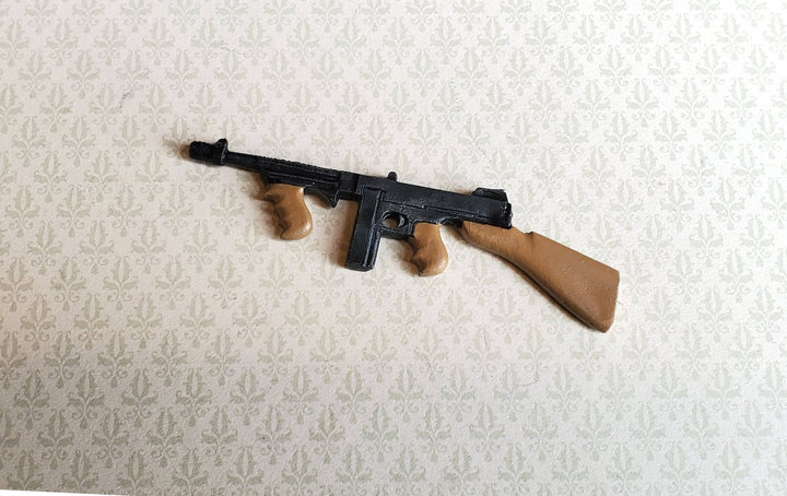 Dollhouse Miniature Thompson Submachine Gun Tommy Gun 1:12 Scale Painted Metal - Miniature Crush