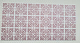 Dollhouse Miniature Tile Floor Sheet Muted Maroon 1:12 Scale Break Off Pieces - Miniature Crush