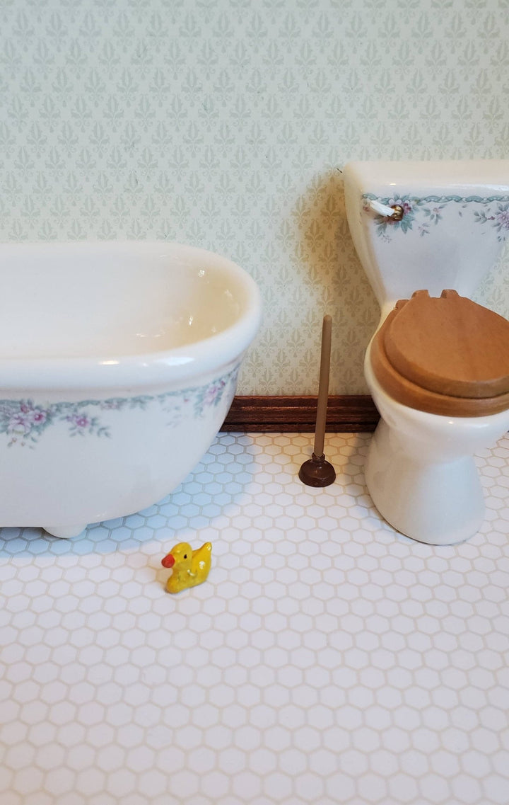 Dollhouse Miniature Toilet Plunger 1:12 Scale Bathroom Accessories - Miniature Crush