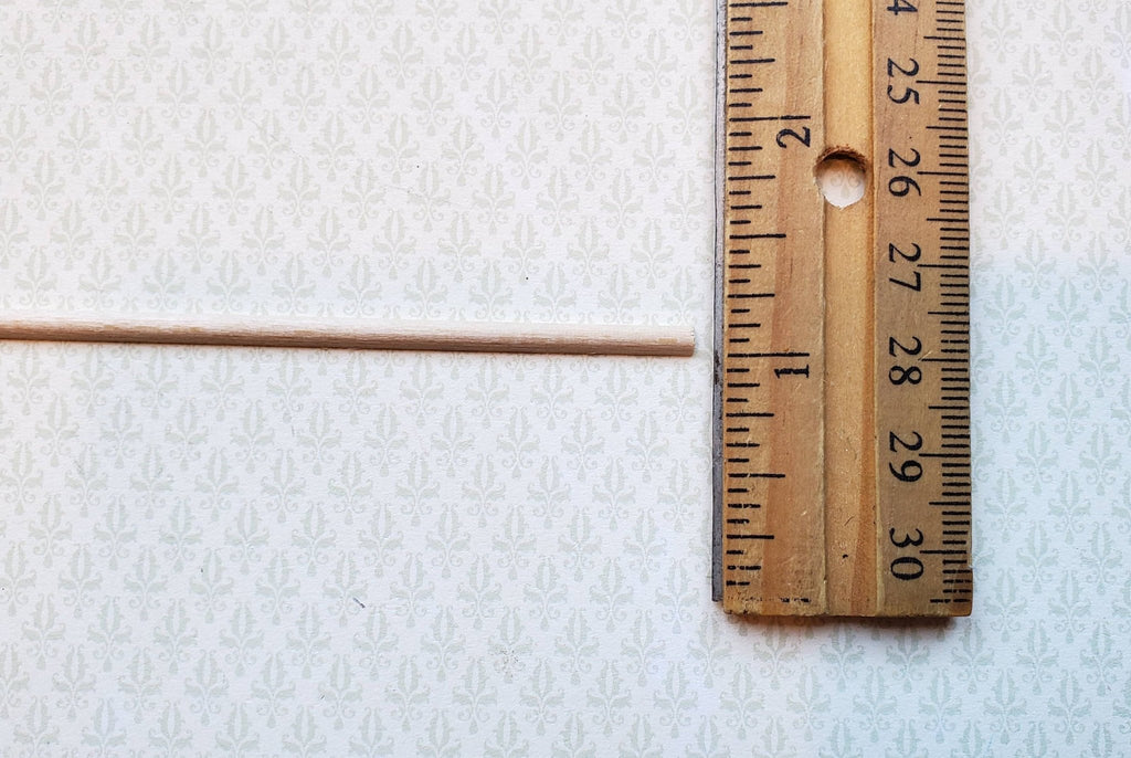 Dollhouse Miniature Trim Half Round Tiny Wood Strip 1/8