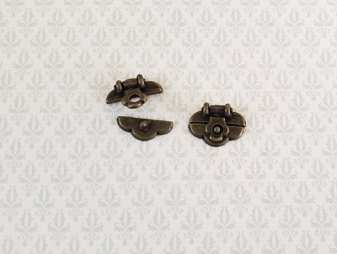 Dollhouse Miniature Trunk Lock 2 Sets Antique Brass Style 1:12 Scale Accessory - Miniature Crush