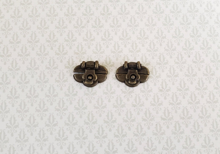 Dollhouse Miniature Trunk Lock 2 Sets Antique Brass Style 1:12 Scale Accessory - Miniature Crush