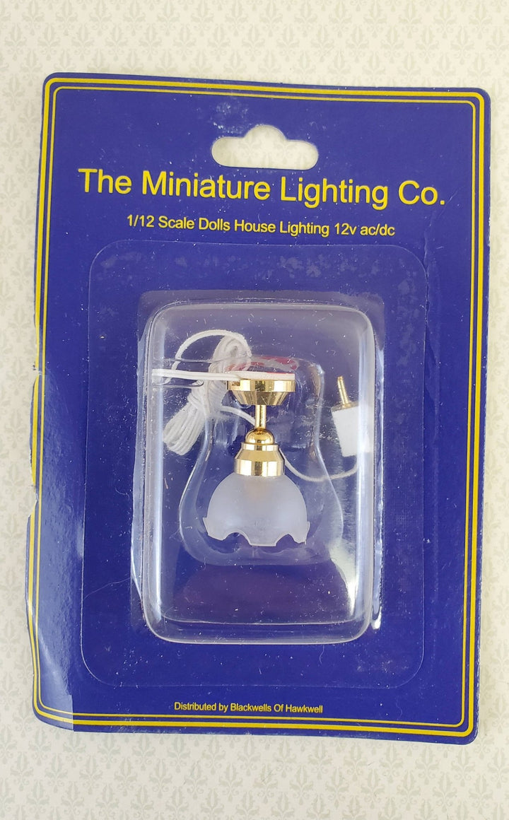 Dollhouse Miniature Tulip Ceiling Light Hanging Electric 1:12 Scale 12 Volt 1 1/8" - Miniature Crush