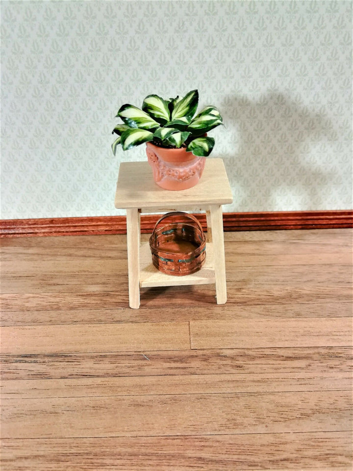 Dollhouse Miniature Unfinished Fern or Plant Stand Side Table 1:12 Scale - Miniature Crush