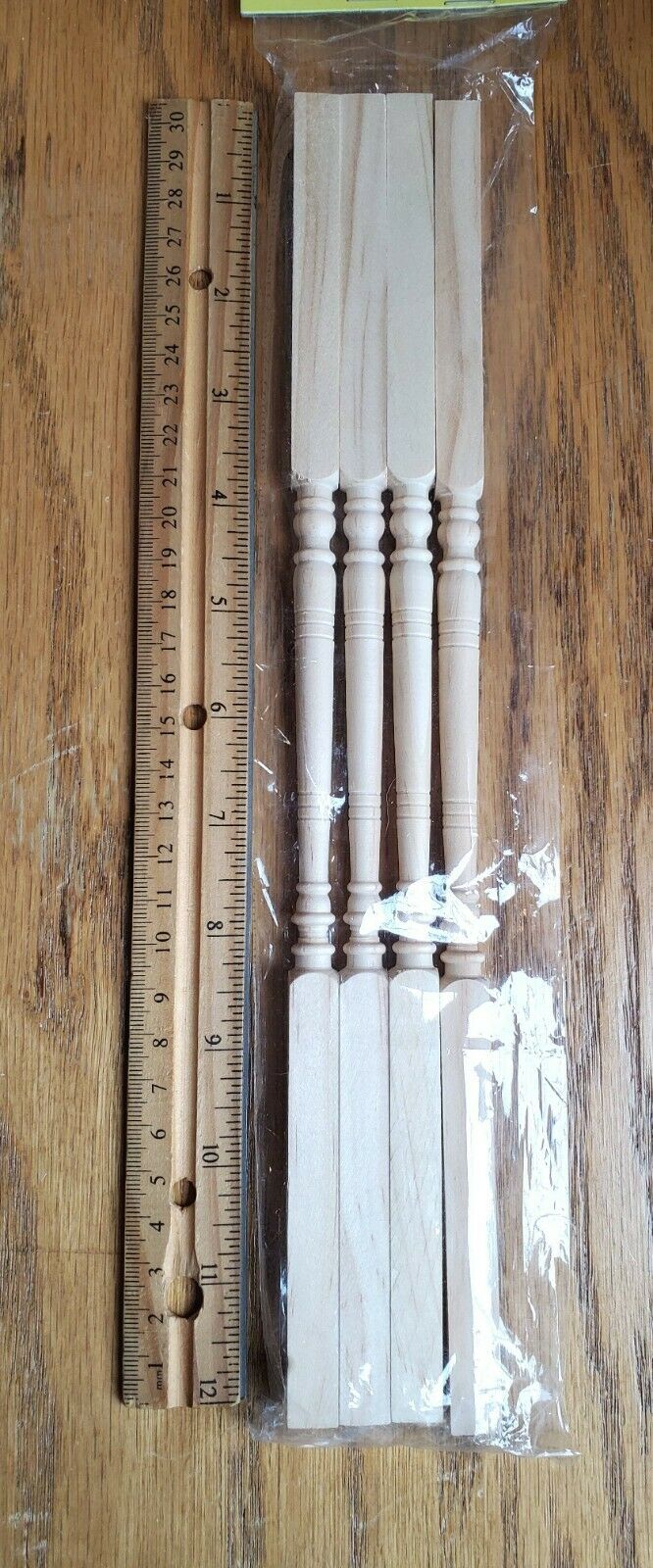Dollhouse Miniature Veranda Porch Corner Posts 4 Pieces 1:12 Scale 12" Long Wood - Miniature Crush