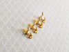 Dollhouse Miniature Wall Hooks Set of 4 Metal 1:12 Scale Gold Finish 1/2