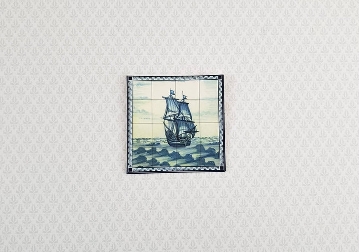 Dollhouse Miniature Wall "Tiles" Embossed Paper Tall Ship Nautical 1:12 Scale by World Model - Miniature Crush