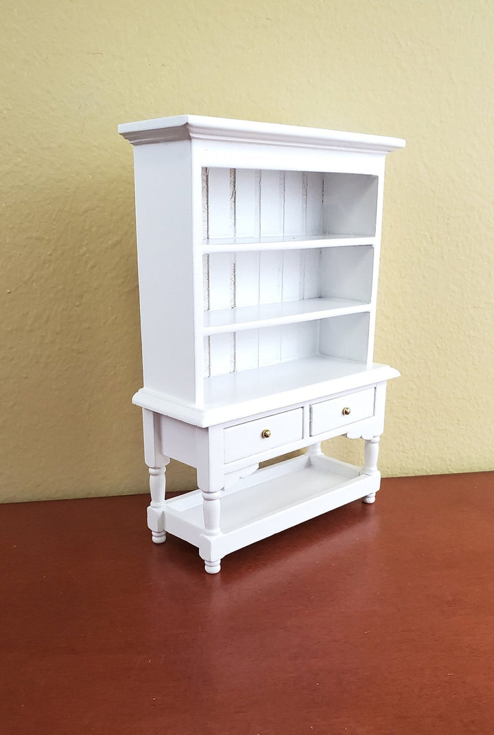 Dollhouse Miniature Welsh Kitchen Cabinet Cupboard 1:12 Scale White Finish - Miniature Crush