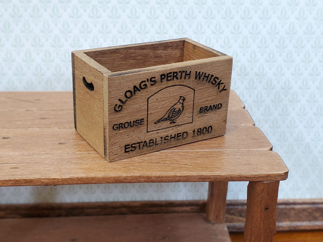 Dollhouse Miniature Whiskey Crate Gloag's Perth Whisky Vintage Style 1:12  Scale Handmade