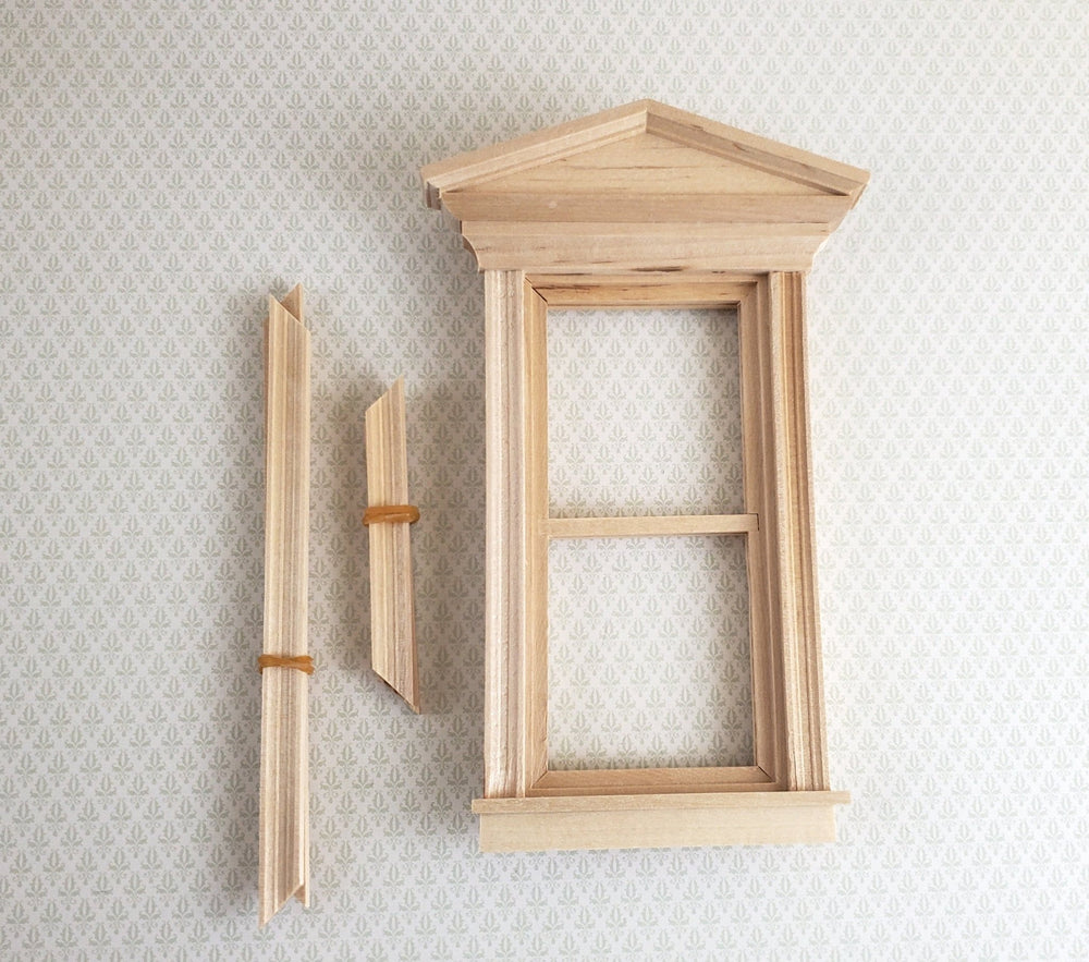 Dollhouse Miniature Window Deluxe Hooded Victorian Non-Working 1:12 Scale CLA71042 - Miniature Crush