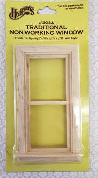 Dollhouse Miniature Window Traditional Non Working 1:12 Scale Houseworks 5032