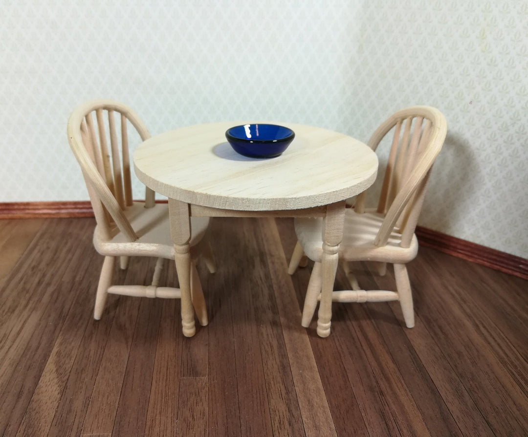 Dollhouse Miniature Windsor Spindle Back Kitchen Chair Unfinished Wood 1:12 Scale - Miniature Crush