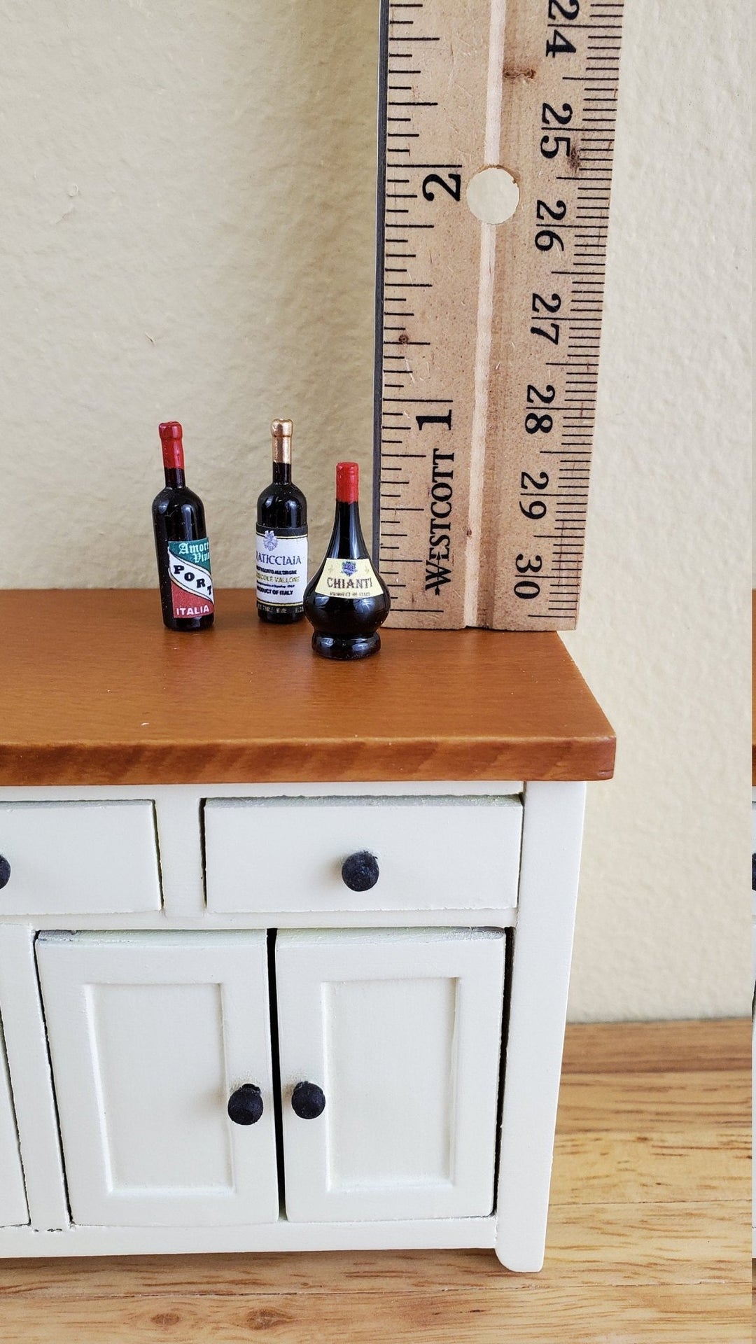 Dollhouse Miniature Wine Bottles Italian Set Chianti 1:12 Scale Kitchen Food - Miniature Crush